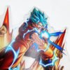 Goku Super Saiyan Blue Kamehameha Acrylic Standee